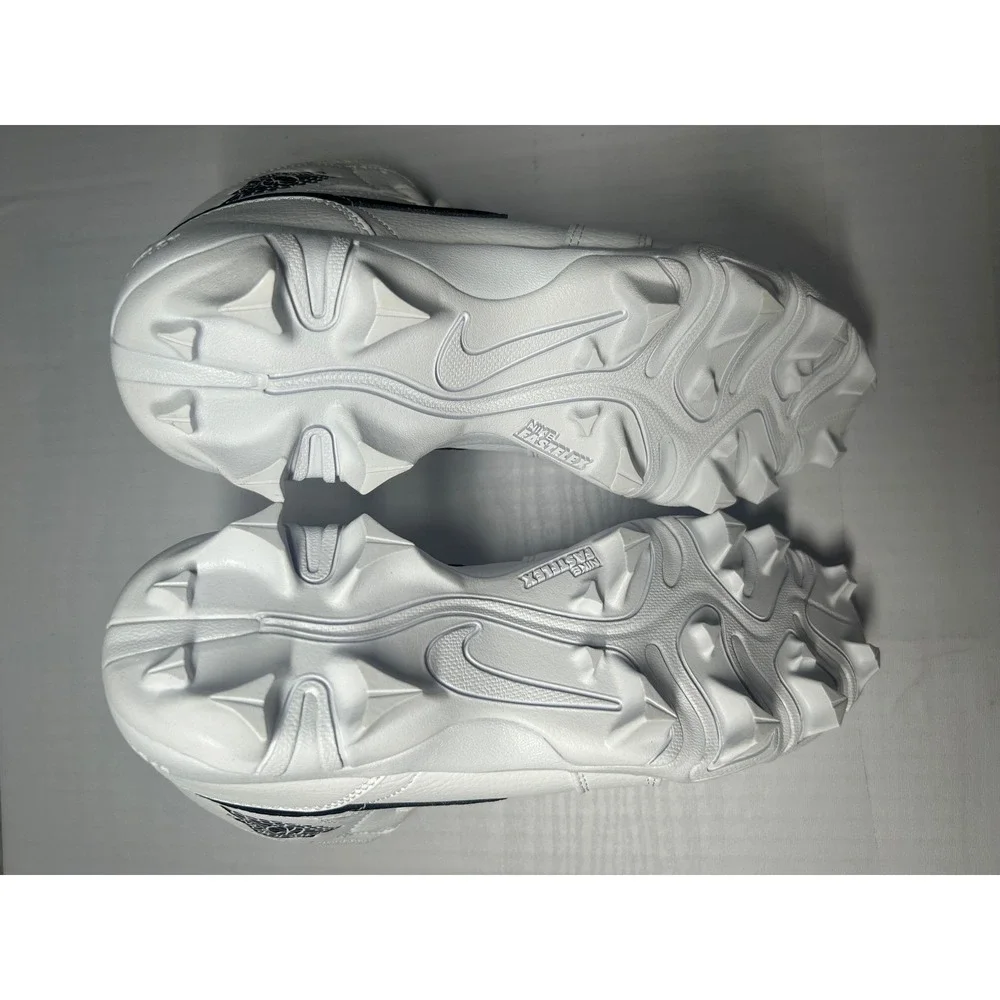 Nike Air Jordan 1 Mid Youth Cleat White Black Size 5Y HF6883100 New/No Lid
